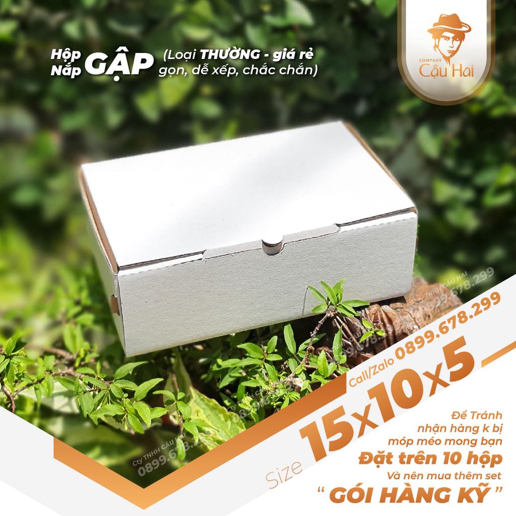 Hộp carton nắp GẬP 15x10x5