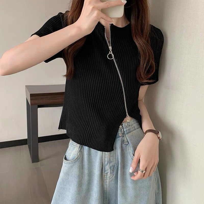 Áo len khóa chéo hàng QC