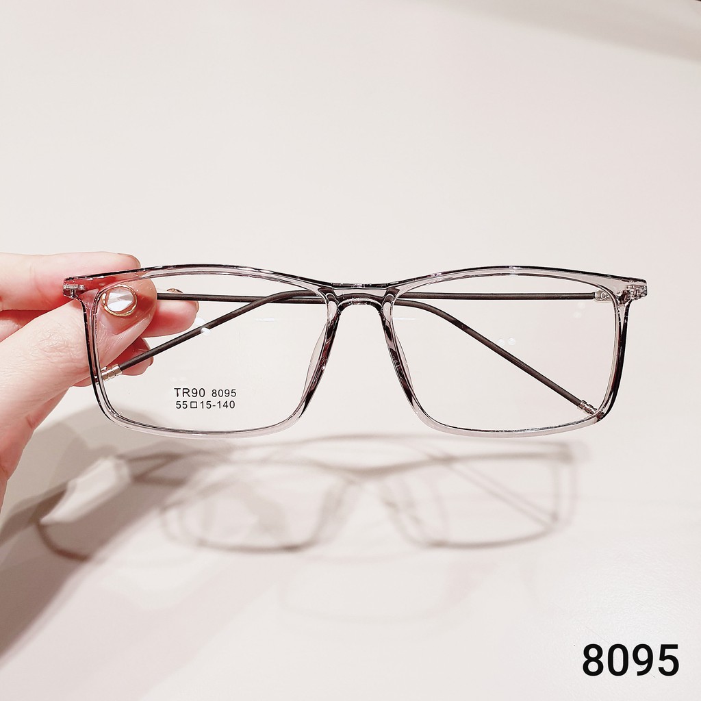 Gọng kính mảnh nam nữ Lilyeyewear nhựa mắt vuông nhiều màu 8095