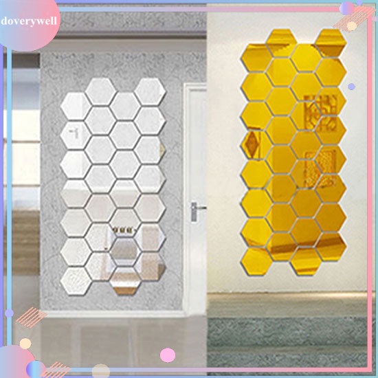 Miếng Dán Tường Trang Trí 3d Bằng Acrylic Tráng Gương Tháo Được Diy