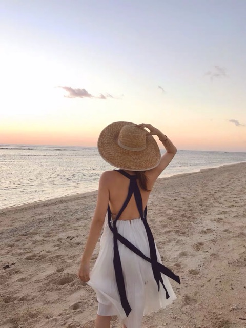 [ ORDER ]- Đầm maxi hở lưng xếp ly ( Ảnh thật ở cuối ) | BigBuy360 - bigbuy360.vn