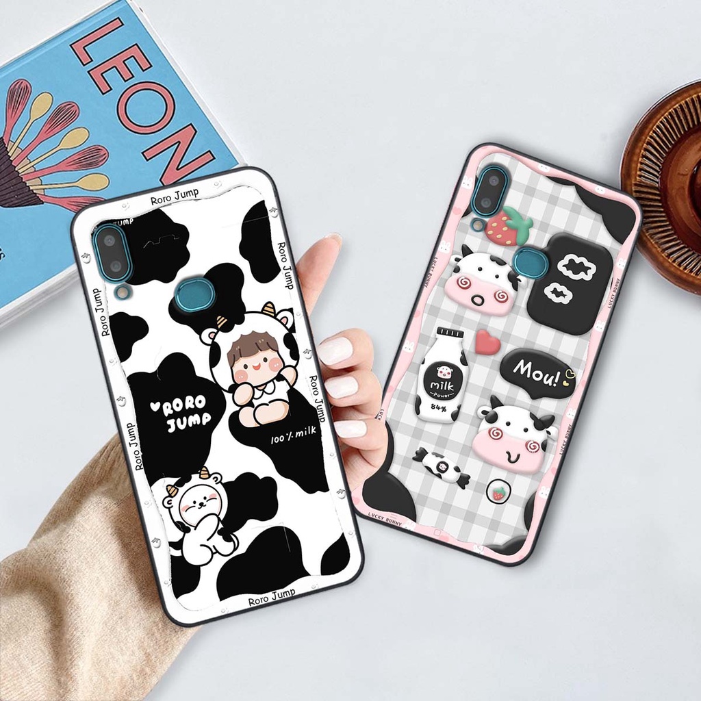 Ốp lưng Samsung A10s in hình gấu cute,bò sữa 3D cute dễ thương bảo vệ điện thoại.