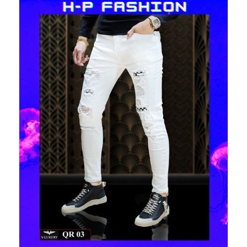 Quần Jean Nam Màu Trắng 🔵 𝐅𝐑𝐄𝐄 𝐒𝐇𝐈𝐏 🔵 Quần Bò Nam Co Giãn Thời Trang Hpfashion - Qjnhp050