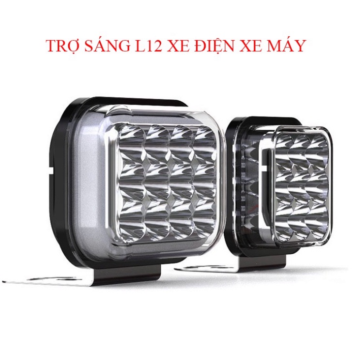 Đèn Trợ Sáng L12 Có Viền Đề Mi Đổi Màu 12 Chip LED Nhiều Chế Độ