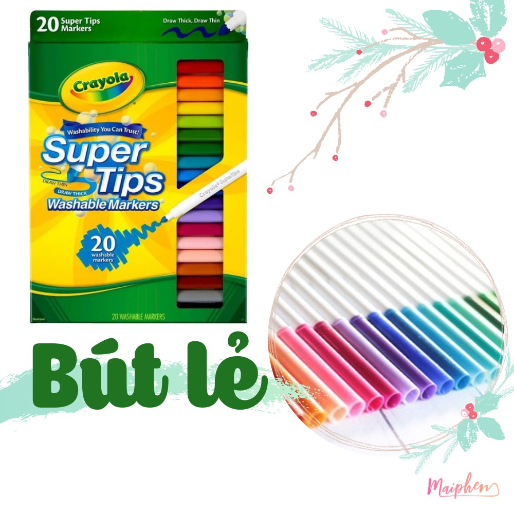 Bút Crayola Super Tips Bán Lẻ - Bút marker viết calligraphy, làm Bullet journal giá học sinh