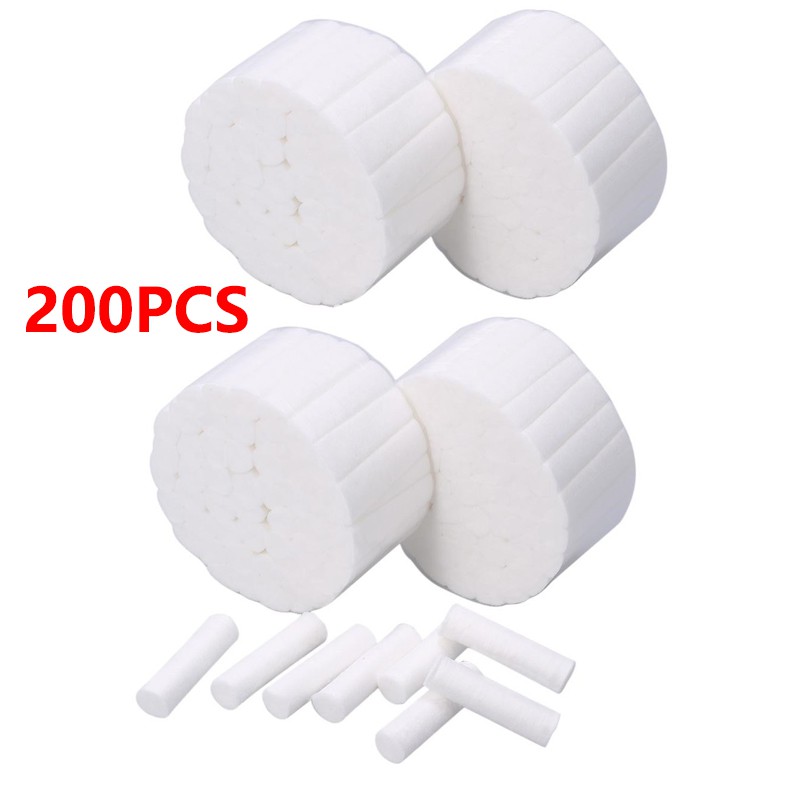 Set 4 Cuộn 200 Thanh Cotton 100% Làm Trắng Răng Chất Lượng Cao