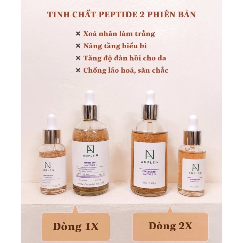 Tinh chất dưỡng trắng căng bóng da Ample:N Peptide Shoot Ampoule 100ml
