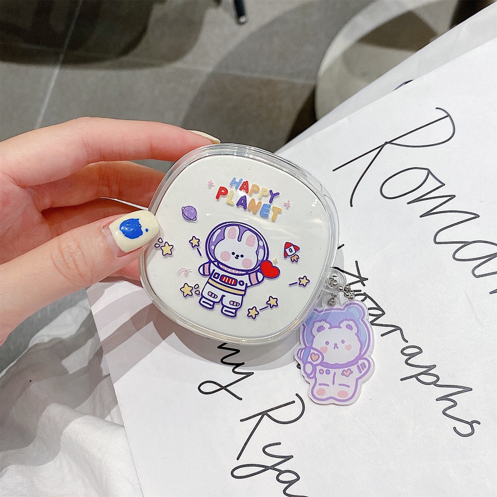 Vỏ Bọc Hộp Sạc Tai Nghe Baseus WM01 Plus Bằng TPU Mềm Trong Suốt Chống Sốc Kiểu Hoạt Hình Dễ Thương Kèm Hộp Sạc