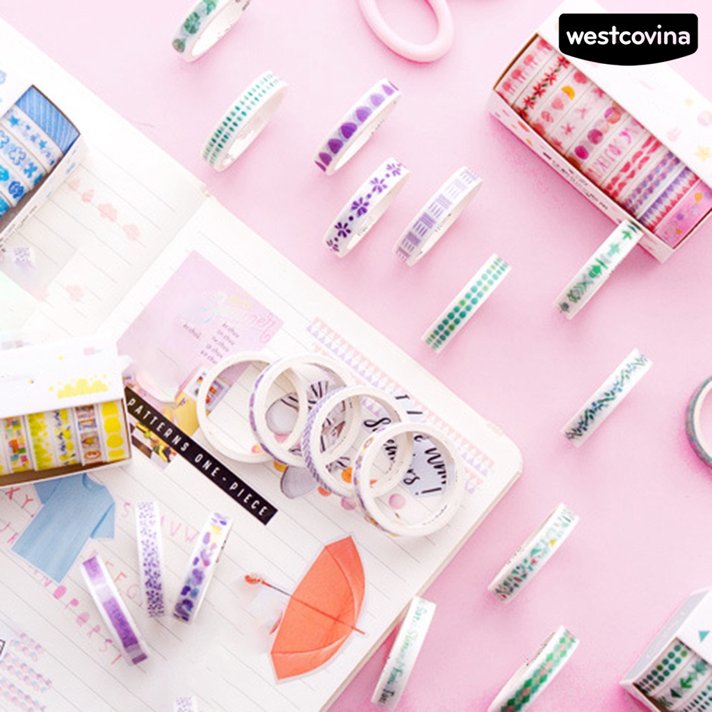 [Hot]✍Cuộn Băng Keo Giấy Họa Tiết Trái Dâu Dễ Thương