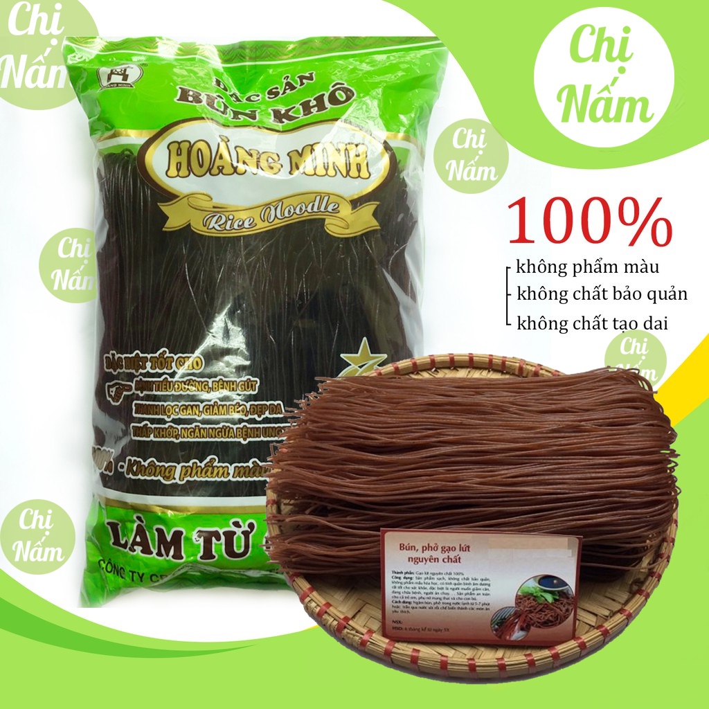 Bún gạo lứt đỏ thực dưỡng, phở gạo lứt đỏ Hoàng Minh - Giảm cân, giữ dáng, tăng cường sức khỏe, hỗ trợ người ăn kiêng