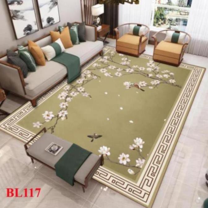 chăn ga giá rẻ Thảm trải sàn Sofa trang trí phòng khách Bali in 3D Nhung nỉ lì cao cấp phong cách hiện đại BL117