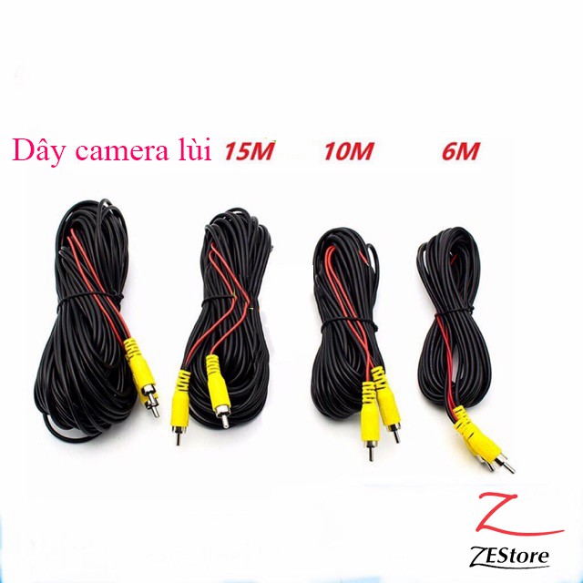 Dây tín hiệu camera lùi cho xe ô tô, xe tải độ dài 6m, 10m, 15m