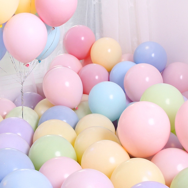 Set 100 Bong Bóng 10 inch Màu Sắc Macaron Trang Trí Tiệc Cưới/Sinh Nhật Trẻ Em