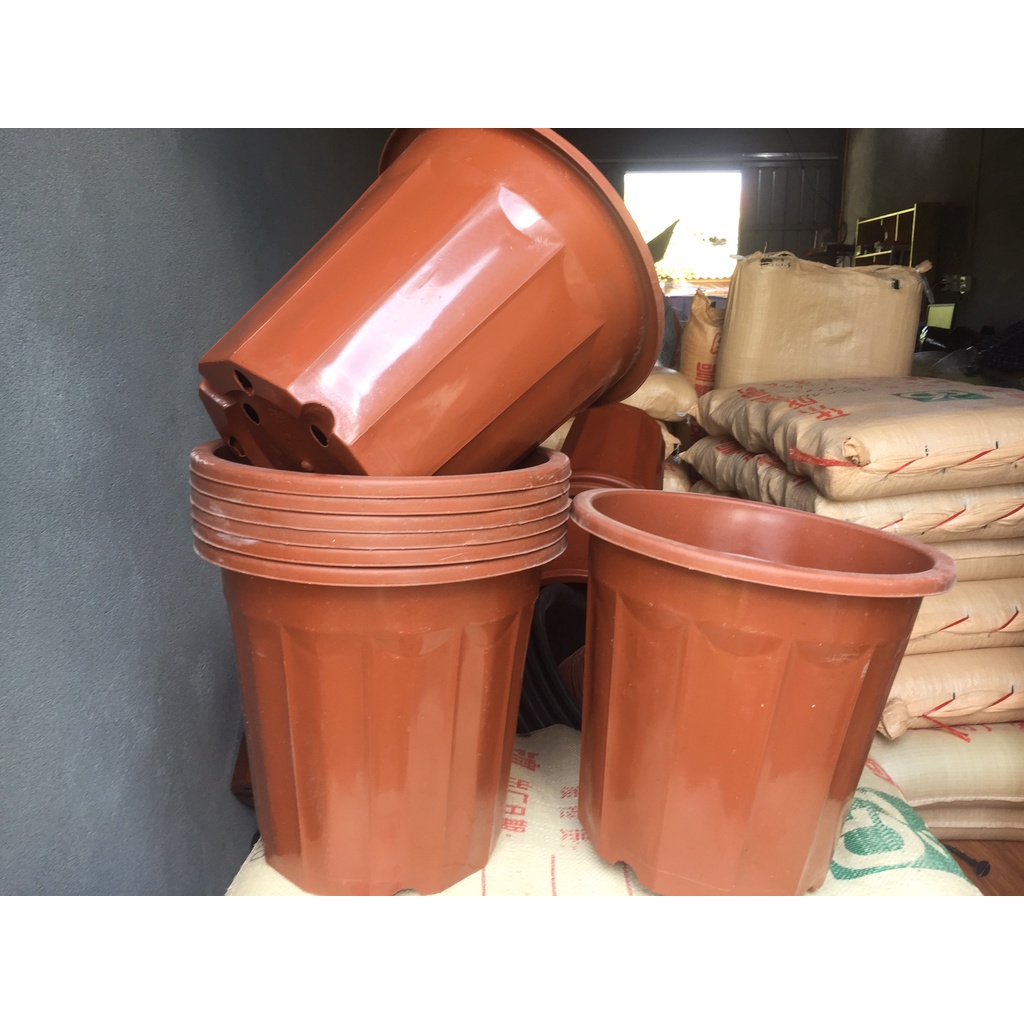 15 CHẬU NHỰA TRỒNG CÂY MÃ #E350 (BẠT PHỦ ĐẤT CHỐNG CỎ MỌC, BẦU KHAY TÚI ƯƠM...)