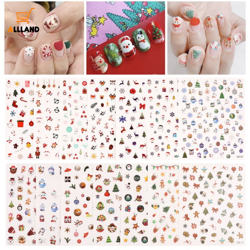 1 Tấm Sticker Dán Móng Tay Họa Tiết Hoạt Hình Phong Cách Ngẫu Nhiên