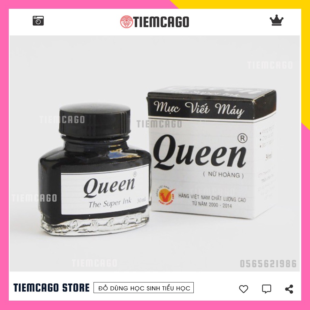 Mực Queen 30ml Mực Viết Bút Máy Học Sinh Tiểu Học