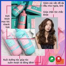 Cặp 2 chai dầu gội xả HAIR BURST xanh-hồng