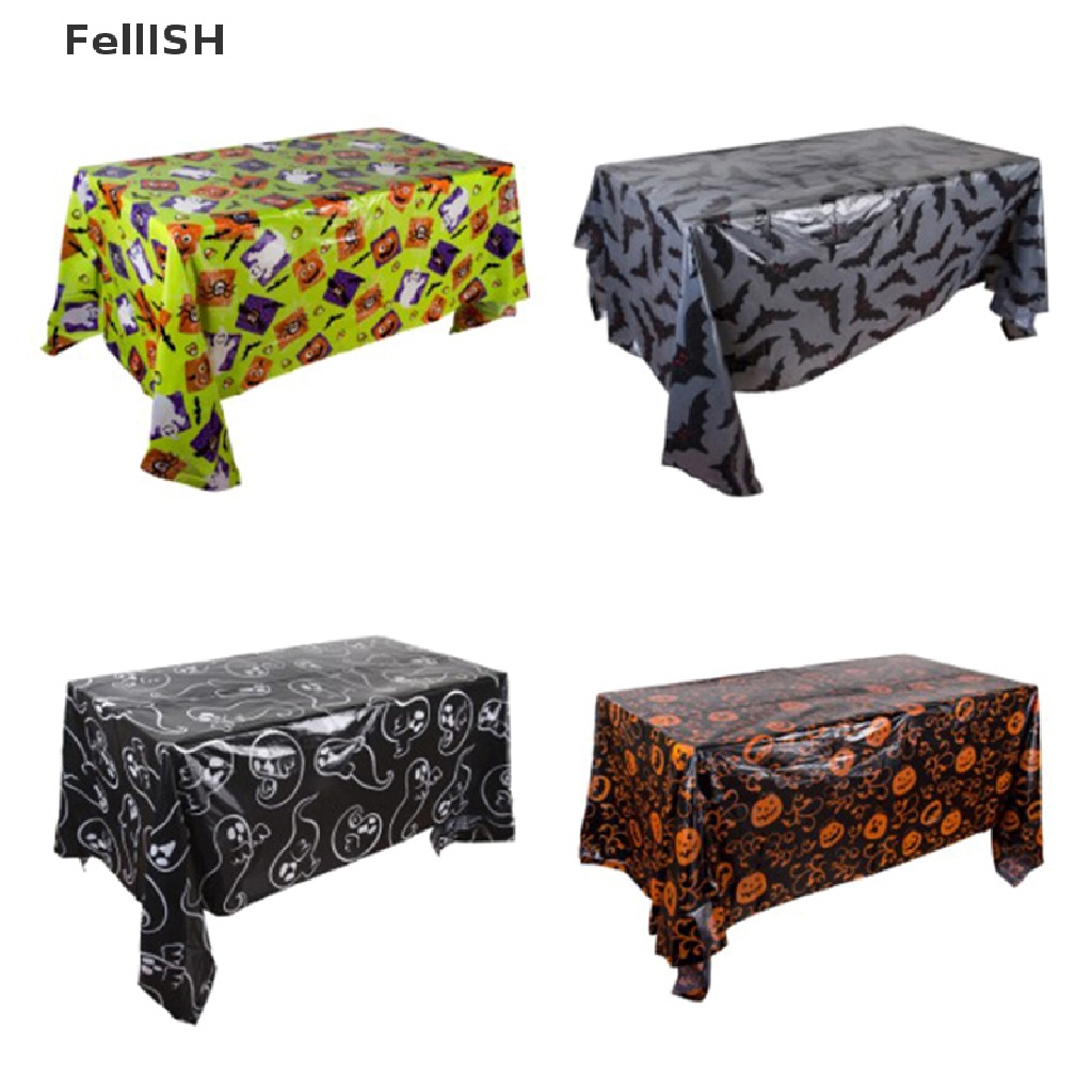 Khăn Trải Bàn Hình Chữ Nhật Bằng Nhựa Chống Nước Dùng Một Lần Phong Cách Halloween 439br