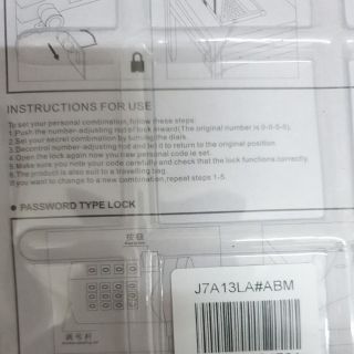Dây khóa số laptop dài 1.8m