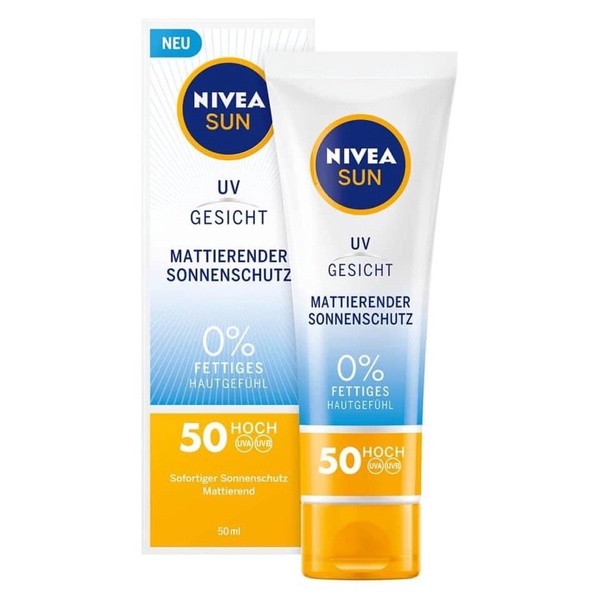 Kem Chống Nắng Nivea Sun UV Face Shine Control SPF50 High 50ml