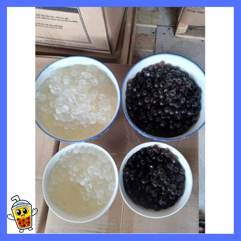 trân châu 3q đen / trắng 2kg.nguyên liệu làm trà sữa