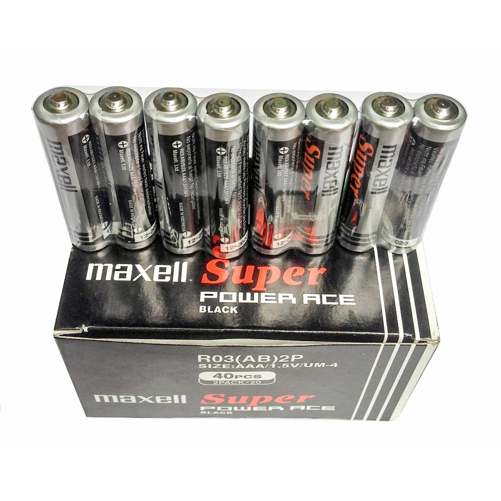 [Chính Hãng] Hộp 40 Viên Pin Tiểu AAA Maxell Super Power Ace Battery 1.5V