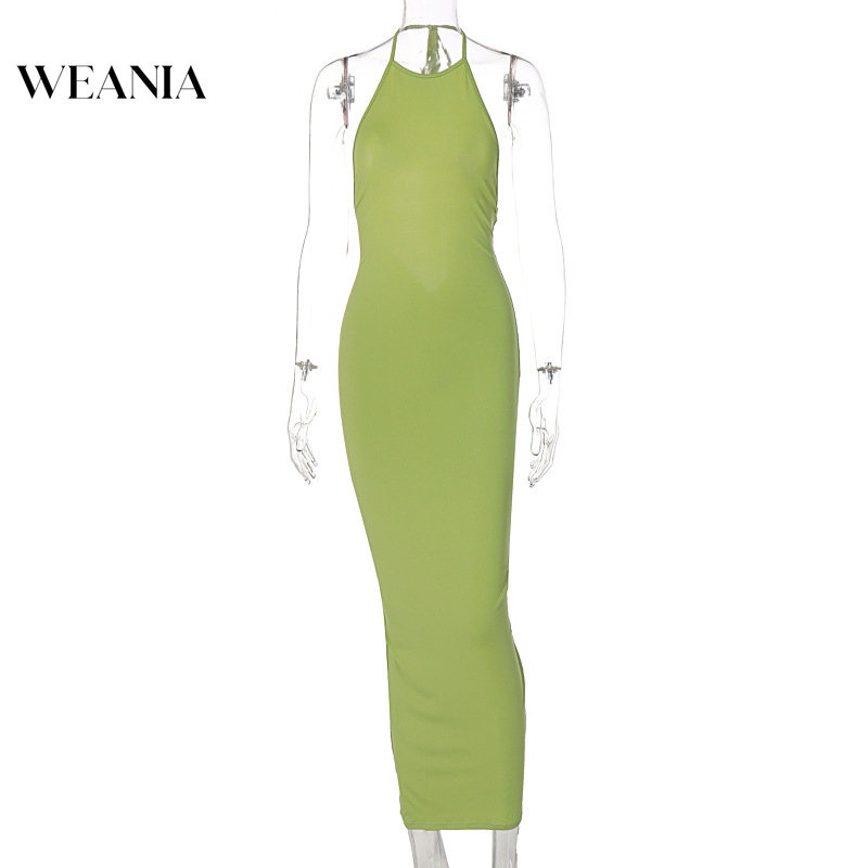 Đầm Dự Tiệc Dáng Dài Hở Lưng Phối Dây Rút Thời Trang Mùa Hè Cá Tính