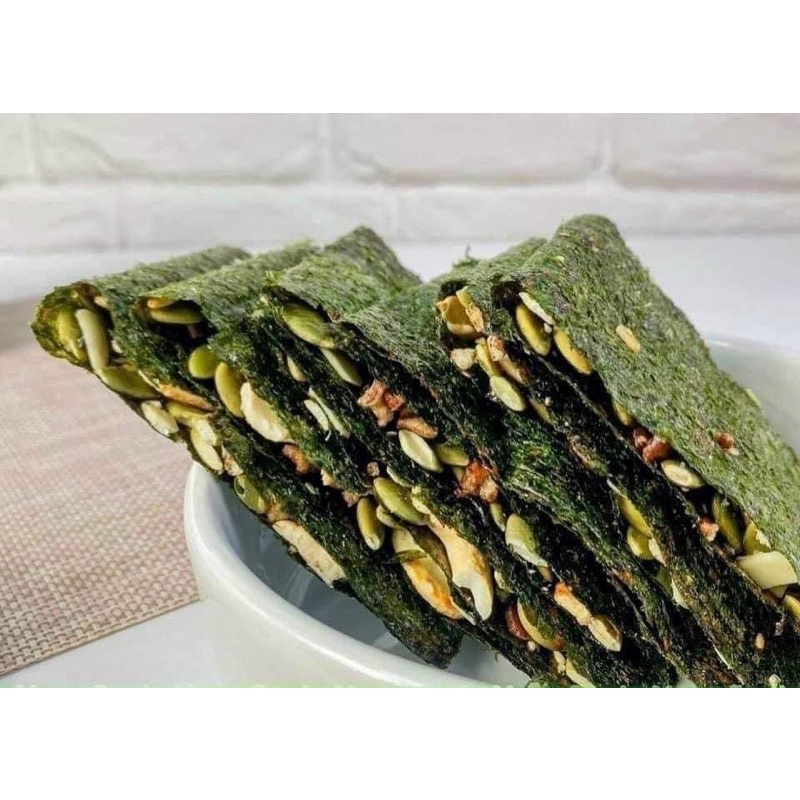 SNACK RONG BIỂN KẸP HẠT PHÙ HỢP NGƯỜI ĂN KIÊNG, ĂN CHAY