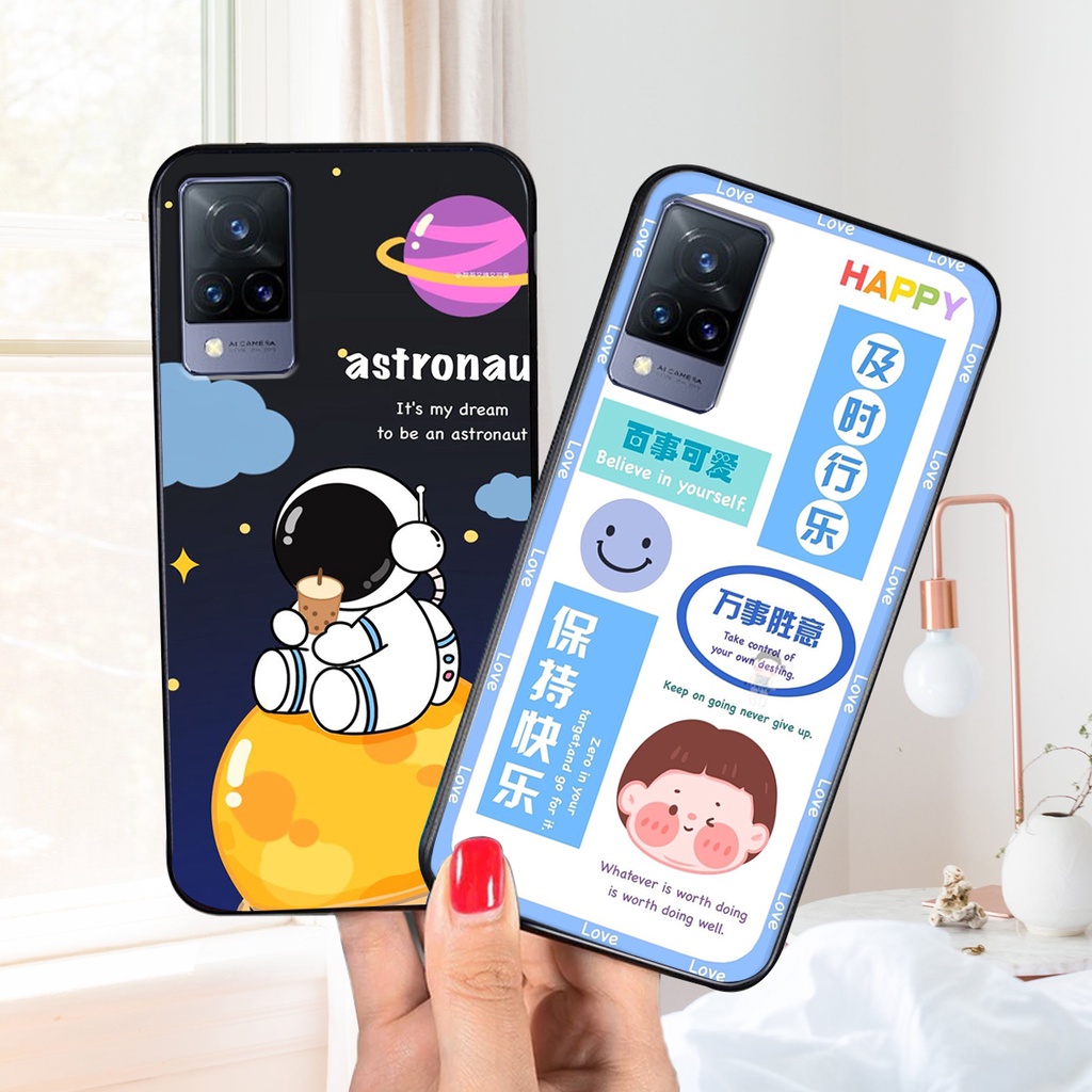 Ốp lưng Vivo V21 5G in hình 3D GẤU cute be@r, soda, happy day cực hot ,thời thượng