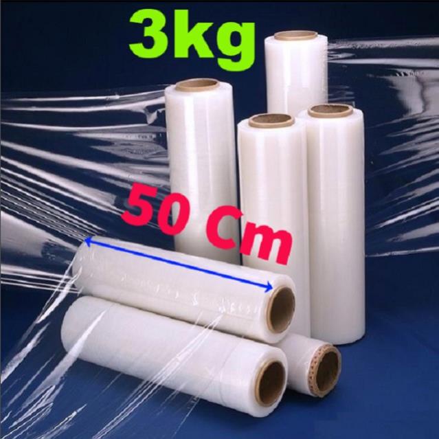 Màng PE Khổ 50cm ( 3kg ) , Màng PE Quấn Pallet, Quấn Hàng Hóa