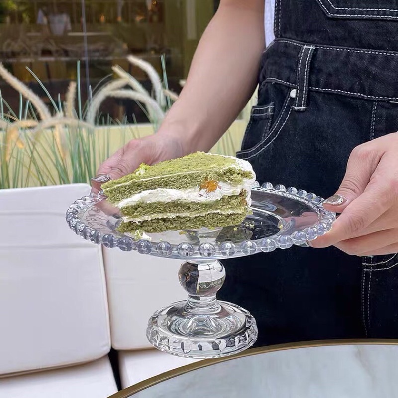 Khay bày bánh bằng thủy tinh, Khay bày bánh ngọt chân cao