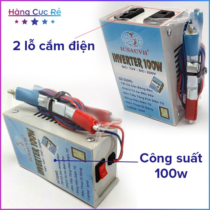 Combo 1 Bút thử điện cảm ứng từ xa an toàn + 1 Bộ đảo điện 12V ra 120V công suất 100W - Shop Hàng Cực Rẻ