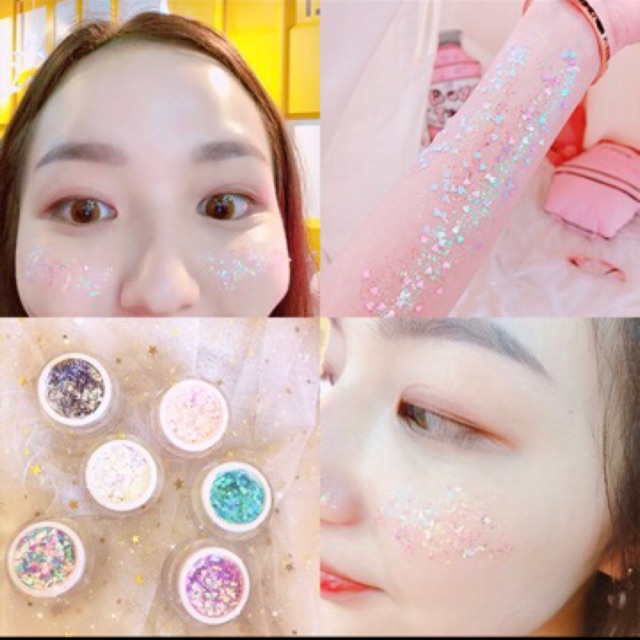 (Tặng keo dán) Nhũ mắt kim tuyến Kira Kira trang điểm makup Ullzang - Trang trí móng tay nhũ Glitter