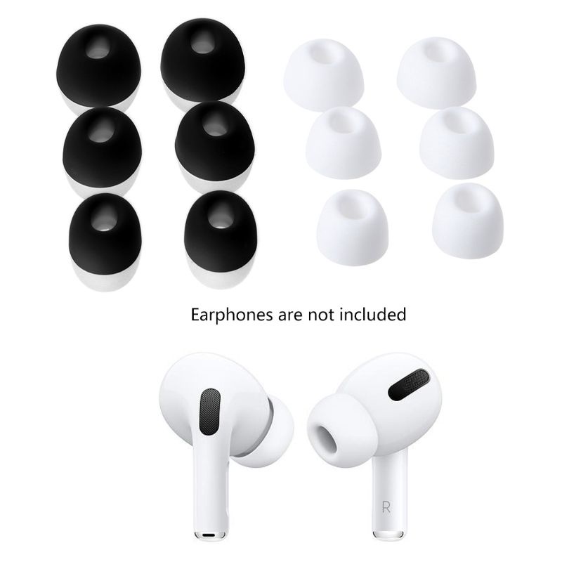 Set 3 cặp nút silicon mềm bọc đầu tai nghe bluetooth không dây thích hợp cho airpods pro