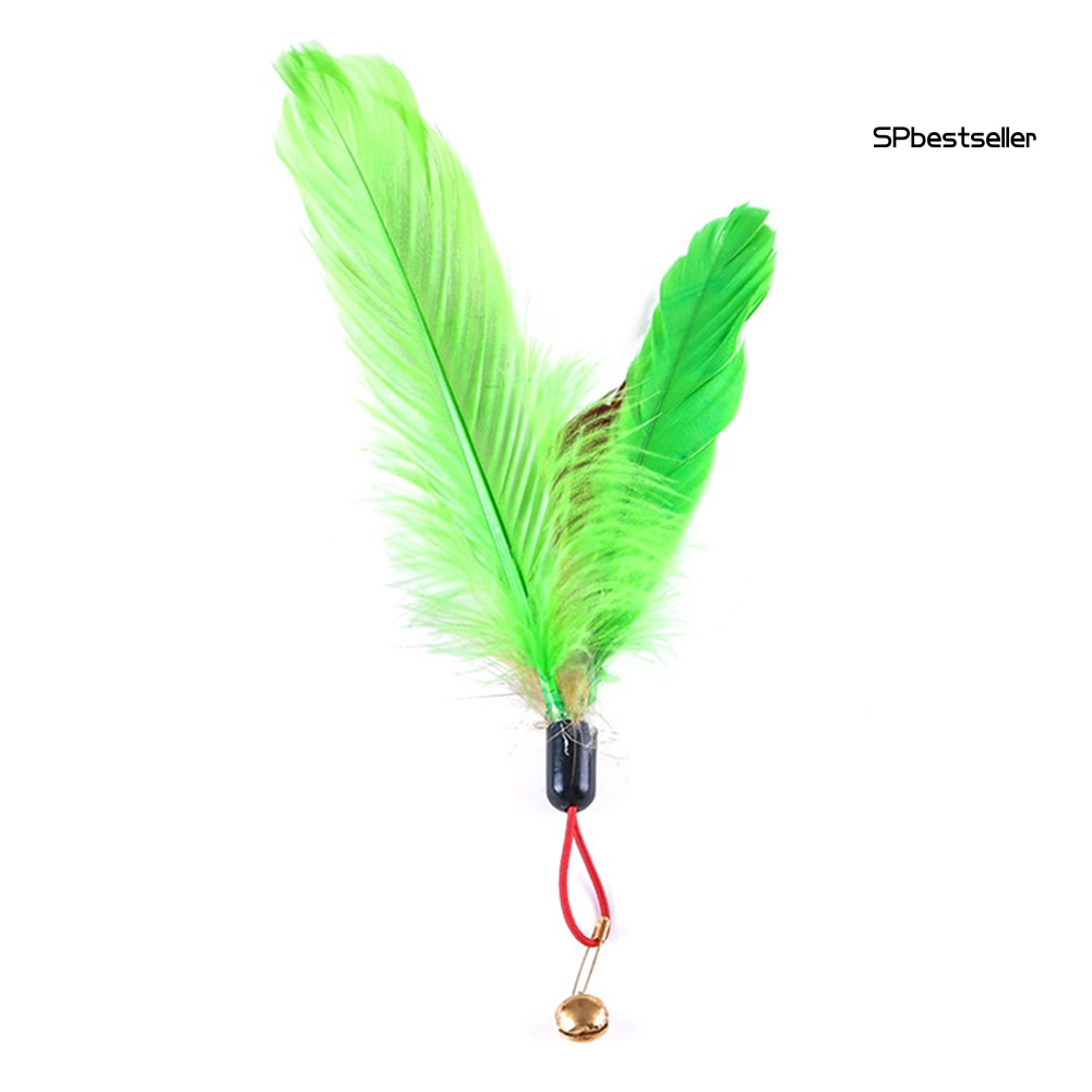 Gậy đồ chơi đính lông vũ và chuông vui nhộn dành cho mèo cưng