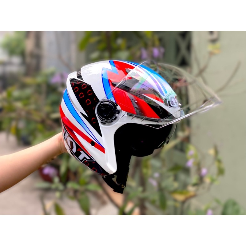 MŨ BẢO HIỂM 3/4 2 Kính M268 tem Dragon Boy lên logo KYT, bảo hành 12 tháng