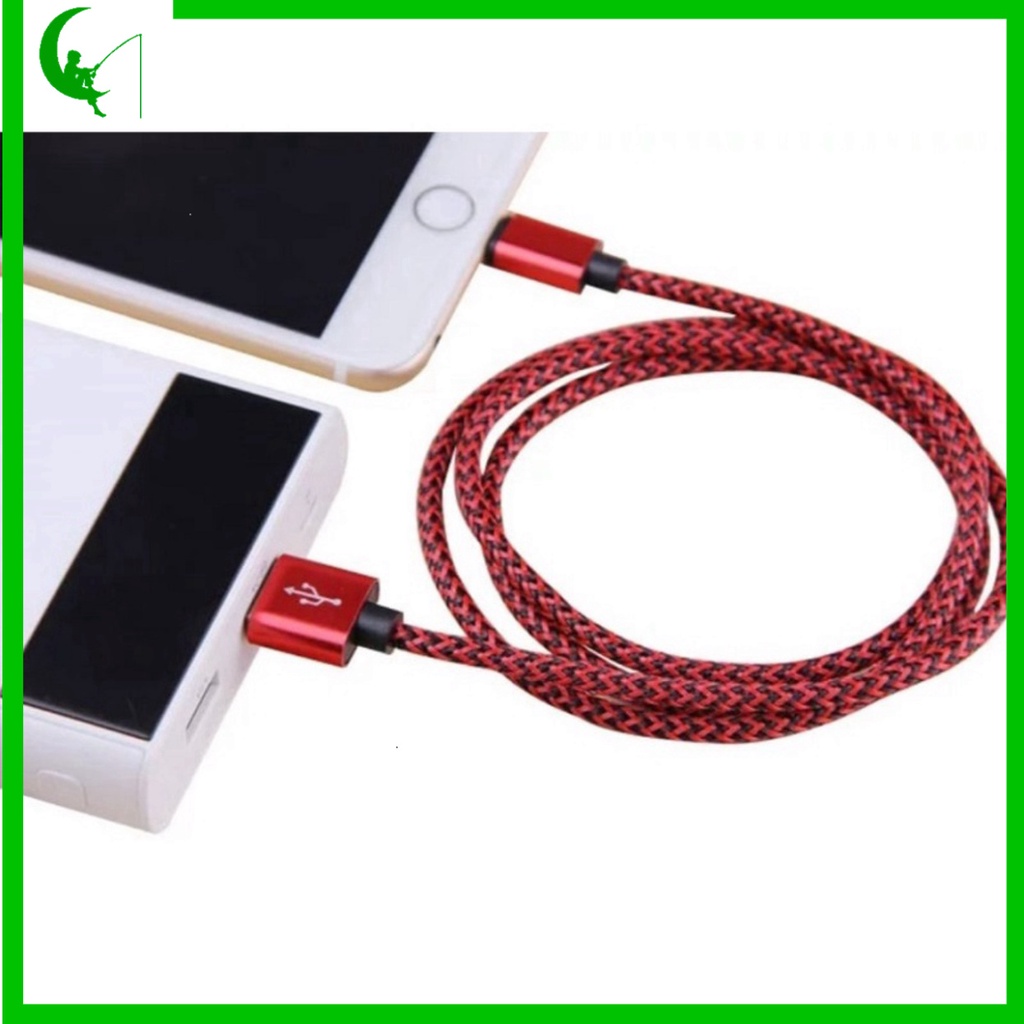 Cáp sạc type c, Dây sạc nhanh type c 2.4A thiết kế dây bện dù dài 1 mét và 3 mét cho điện thoại androi, samsung, oppo,
