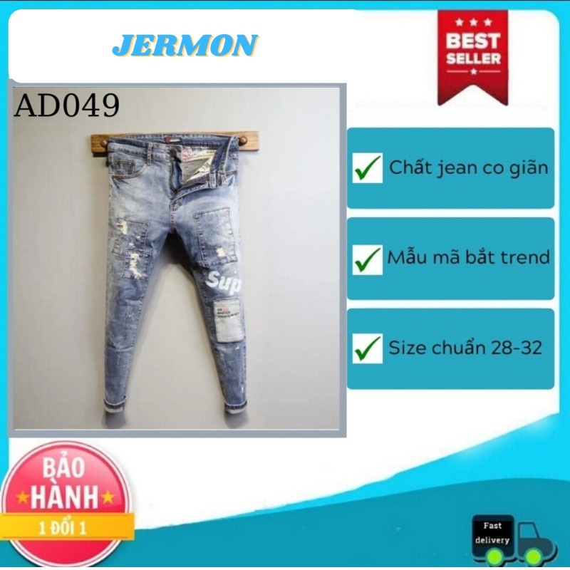 Quần Jean Nam (FREESHIP) Chất Bò Cao Cấp Đen Trơn  AD049JM (44-72KG) | BigBuy360 - bigbuy360.vn
