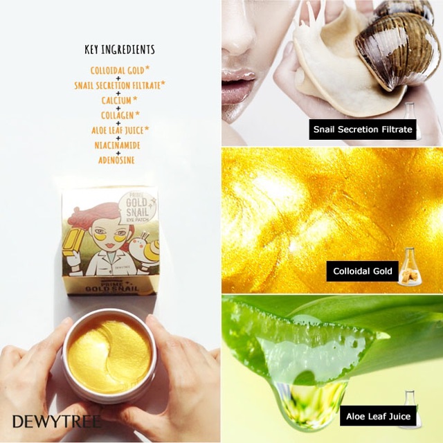 Mặt nạ mắt Dewy Tree Prime Gold Snail Eye Patch