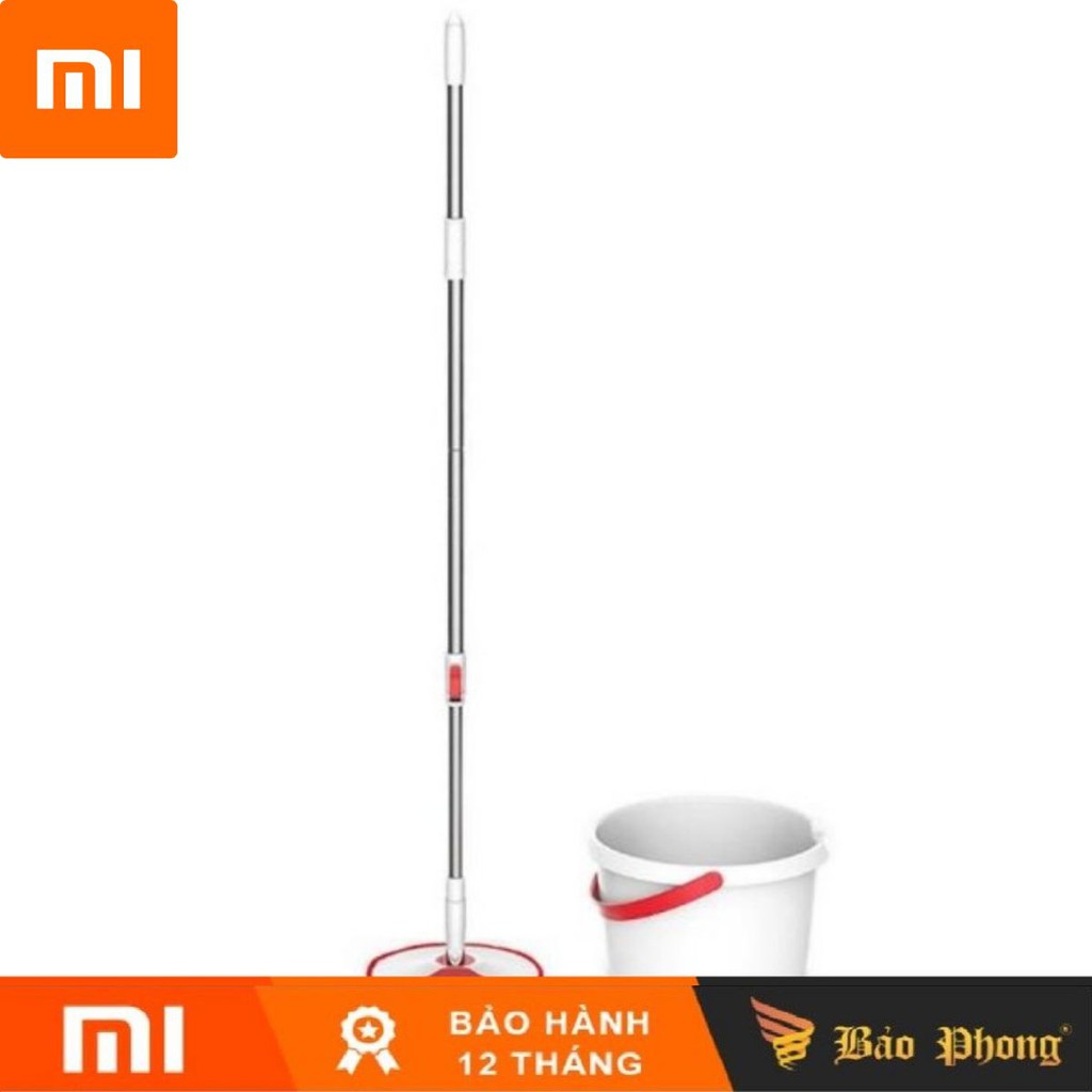 Bộ cây lau nhà thông minh XIAOMI Yijie Rotary Mop Set YD-02 Red Gray Cloth