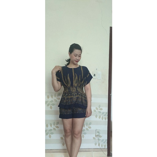 Sét bộ đồ nữ áo tay phồng xếp ly eo phối quần đùi siêu xinh đa dạng