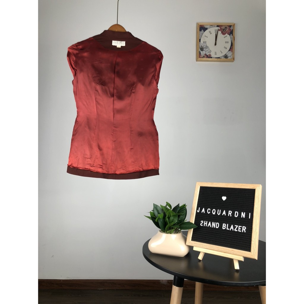(Hàng si Hàn Quốc) Áo blazer 2hand nữ NÂU ĐỎ của CLAIRE JACBLG01
