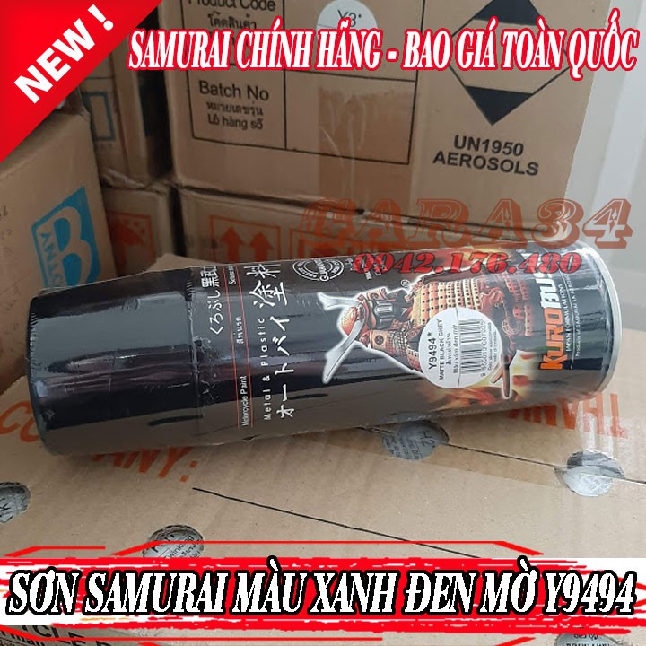 SƠN SAMURAI MÀU XÁM XANH NHÁM MỜ Y9494