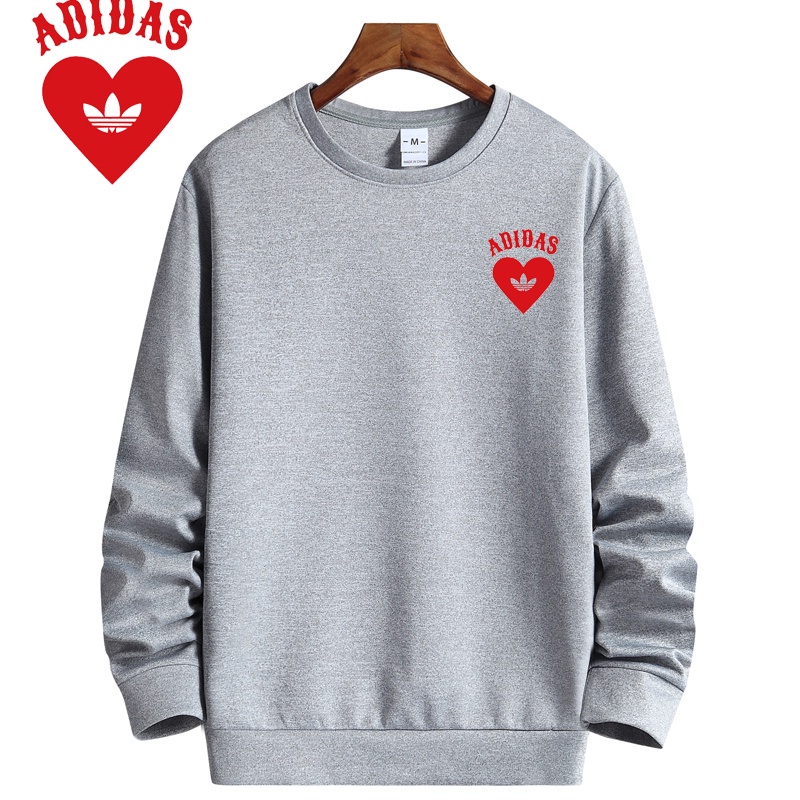 Áo Thun Tay Dài Cổ Tròn In Logo Adidas Thiết Kế Đơn Giản Thời Trang Mùa Thu Cho Nam Và Nữ