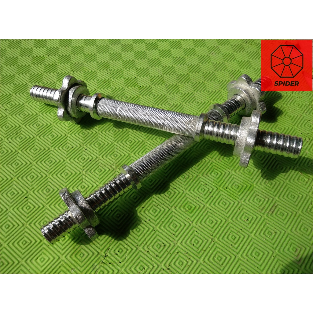 Đòn tạ thép đặc SPIDER, mạ niken 35cm