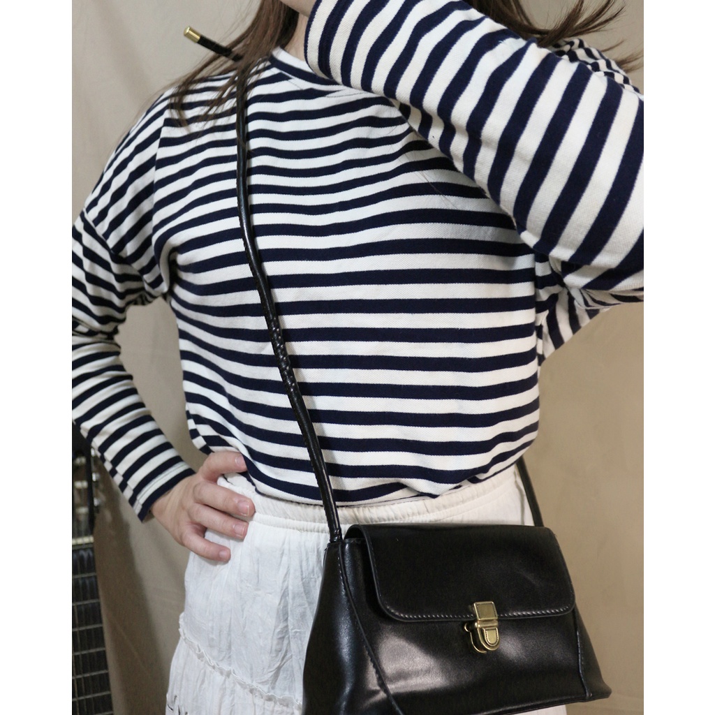 Áo thun tay dài sọc hiệu Mango size M