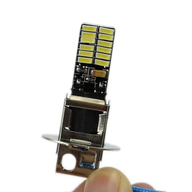 Bóng Đèn LED Ánh Sáng Trắng 24-SMD-4014 H3 6500K Đa Dụng Chất Lượng Cao