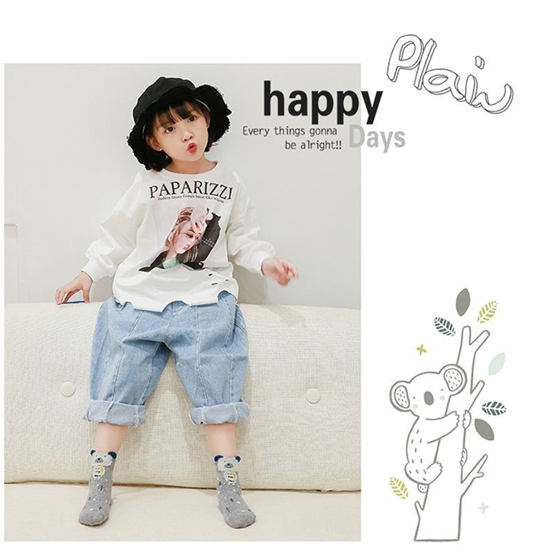 5 Pair Baby Boys Girls Infant Winter Cotton Cartoon Socks Warm Anti Slip Floor Socks Leg Warmer