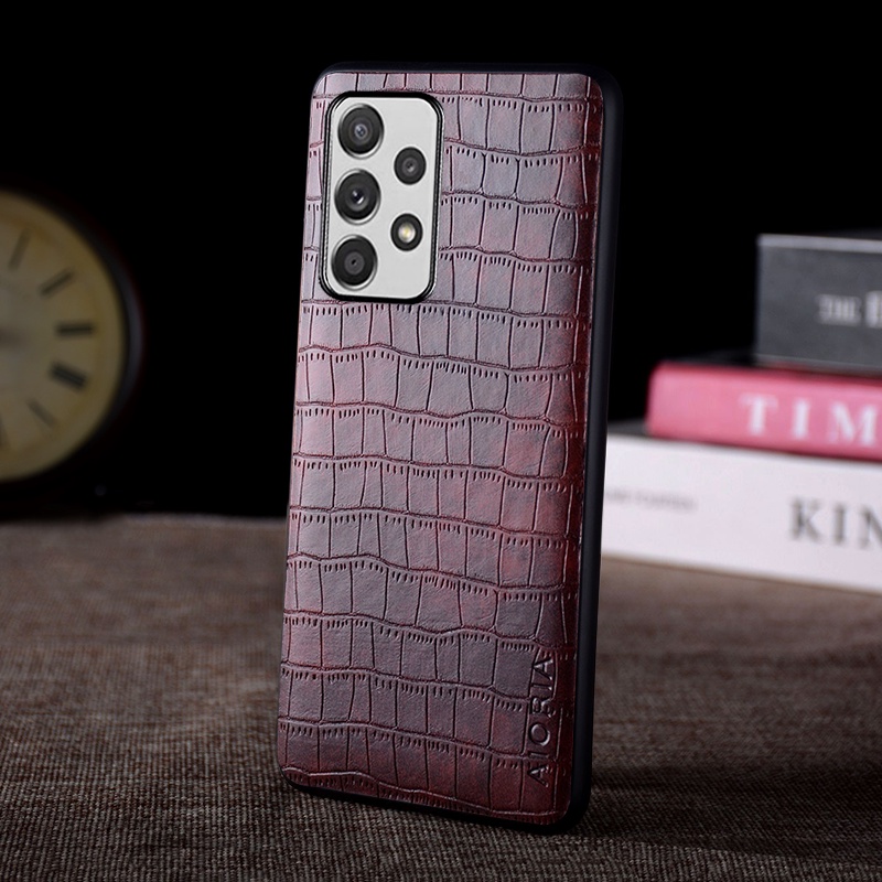 Ốp Bao Da Điện Thoại Họa Tiết Da Cá Sấu Cao Cấp Cho samsung galaxy a52 a72 a32 a12 a22s a52s 5g 4g galaxy a52 5g