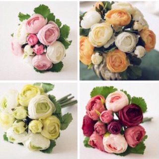 Hoa mao lương cực đẹp - bó hoa lụa peony 10 bông